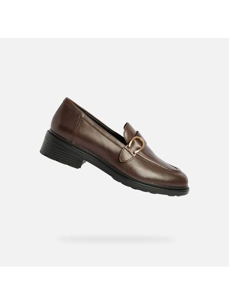 Geox Кафяви дамски мокасини Geox Walk Pleasure