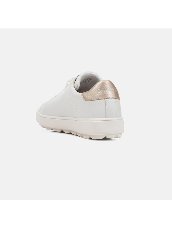 Geox Бели дамски кожени маратонки Geox Spherica Ecub