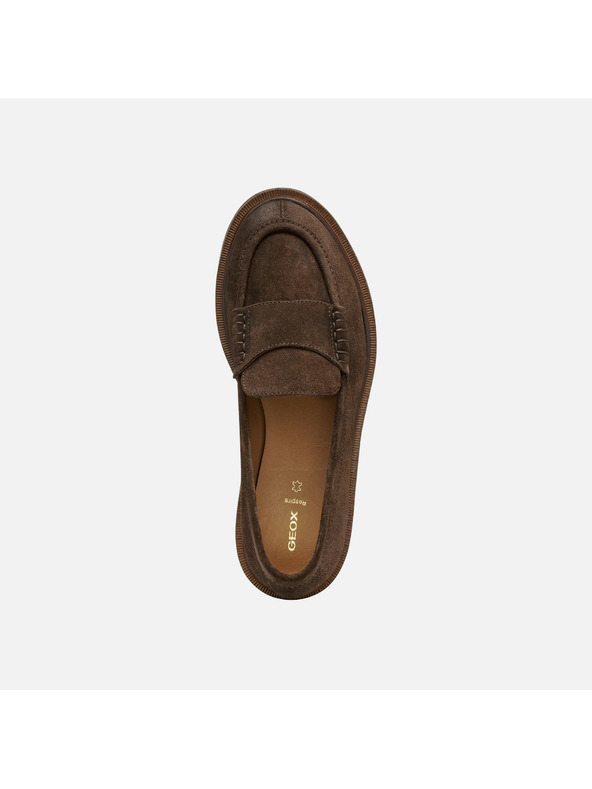 Geox Тъмнокафяви дамски мокасини Geox Norize