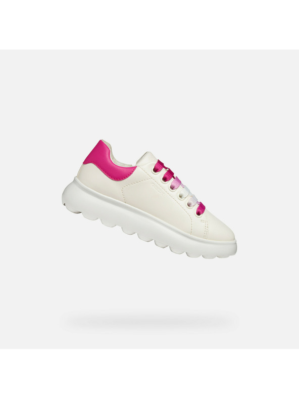 Geox Бели маратонки Geox Puffypop за момичета