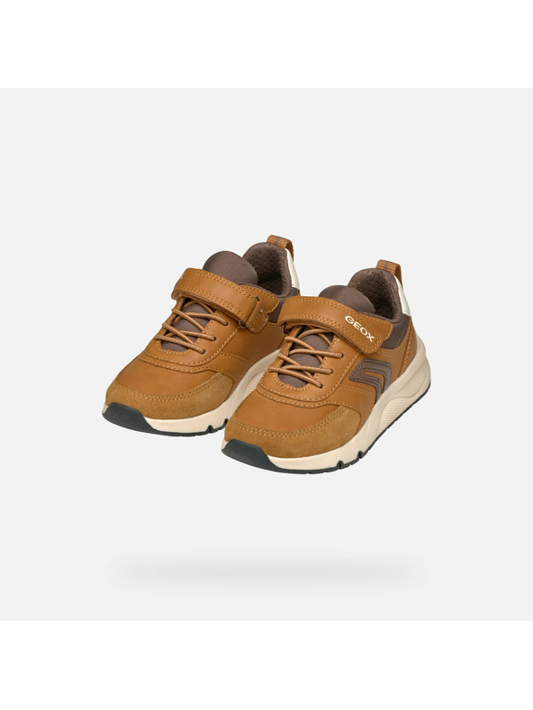 Geox Кафяви момчешки маратонки Geox Rooner