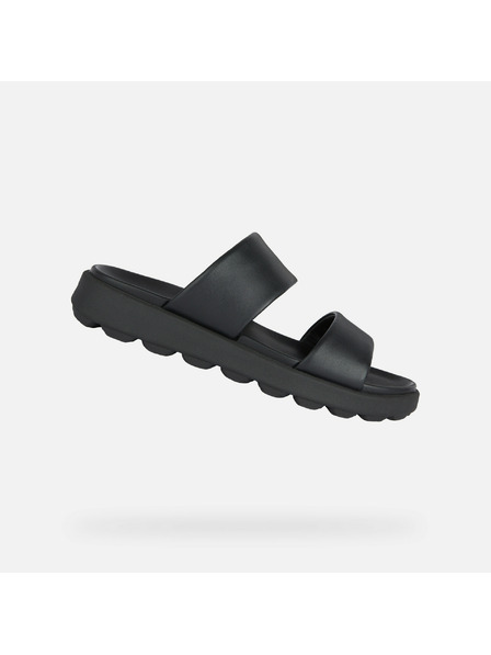 Geox Черни мъжки кожени чехли Geox Spherica