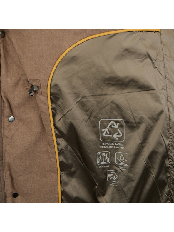 Geox Кафява пухена мъжка шуба Geox Leitan