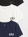 GAP Ребрести тениски с лого, 3 бр. GAP