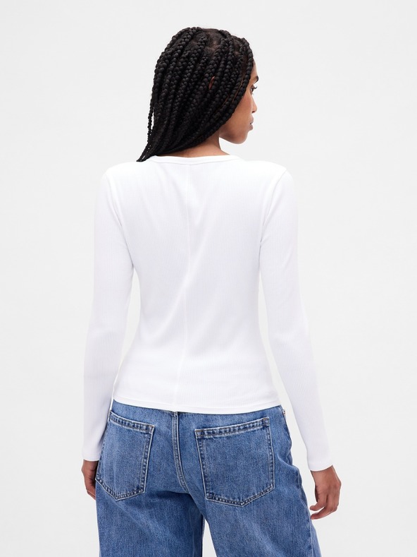 GAP Ребрести тениска с лого GAP