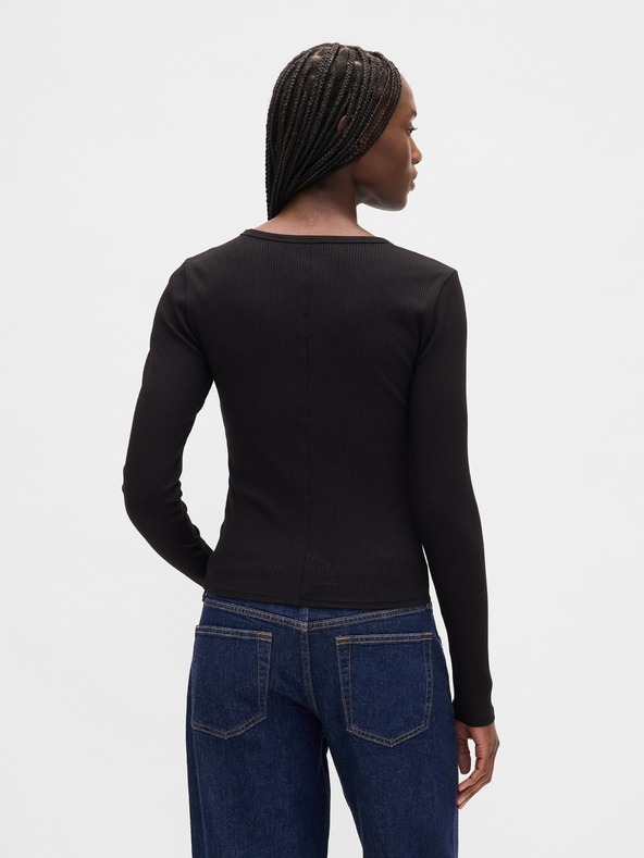 GAP Ребрести тениска с лого GAP