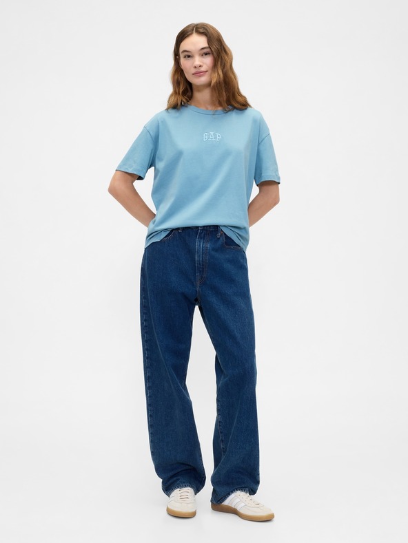 GAP Памучна тениска с логото на Gap