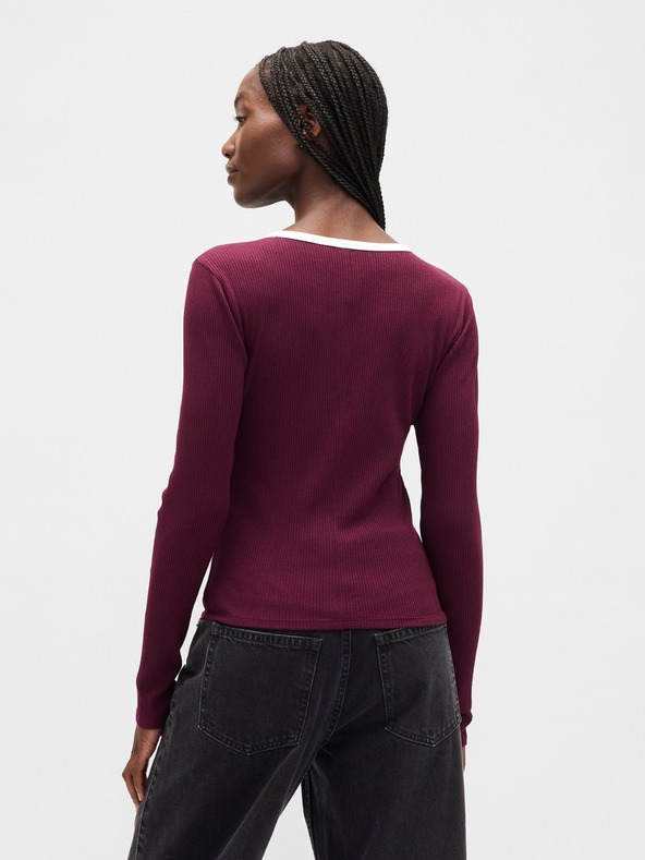 GAP Ребрести тениска с лого GAP