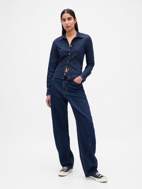 GAP Джинсова скъсена риза GAP