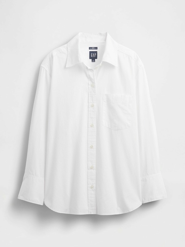 GAP Oversize поплинова риза с лого Big Shirt GAP