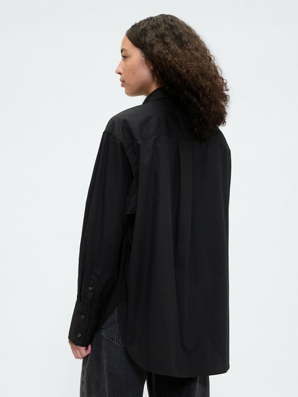 GAP Oversize поплинова риза с лого Big Shirt GAP