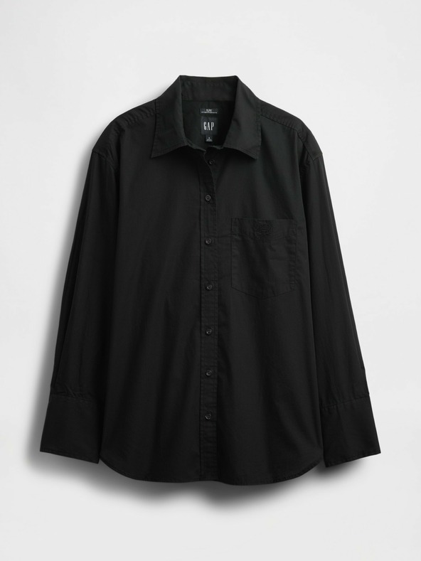 GAP Oversize поплинова риза с лого Big Shirt GAP