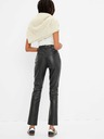 GAP Кожени панталони slim с висока талия GAP