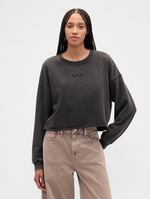 GAP Oversize crop суитшърт Heavyweight GAP
