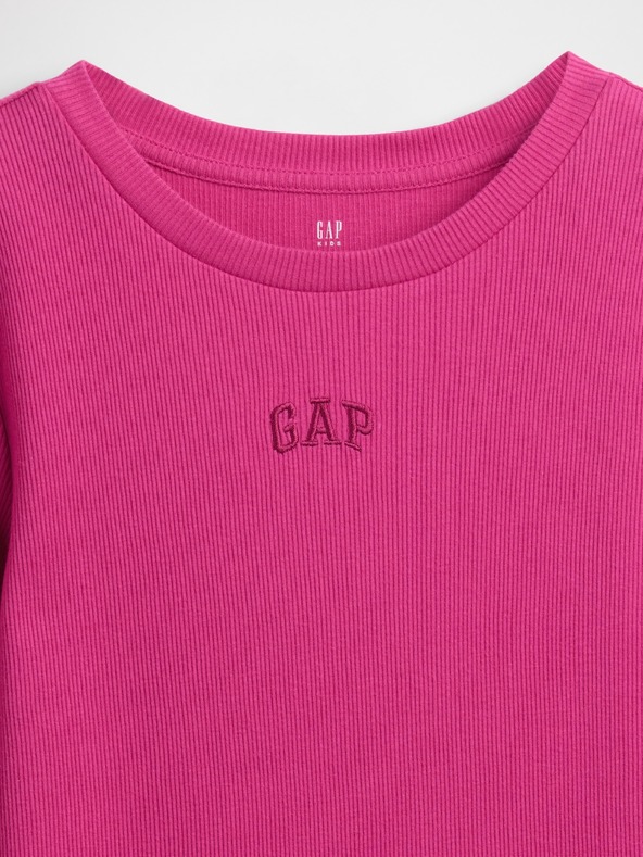 GAP Детска ребрована тениска с лого GAP