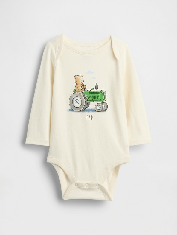 GAP Бебешко боди с лого Gap