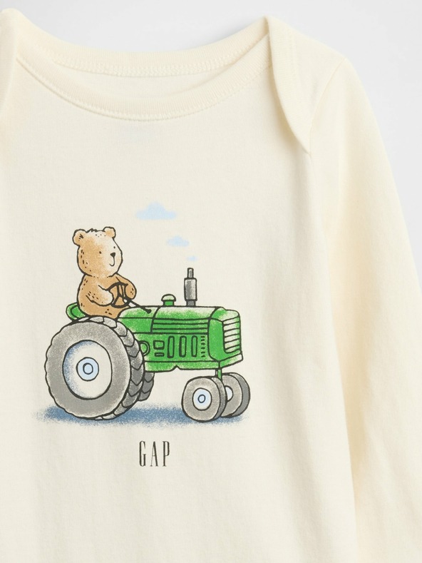 GAP Бебешко боди с лого Gap