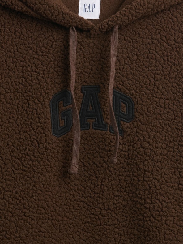 GAP Суитшърт от шерпа с логото на GAP