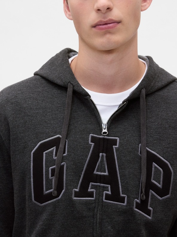 GAP Суитшърт с цип и лого на Gap