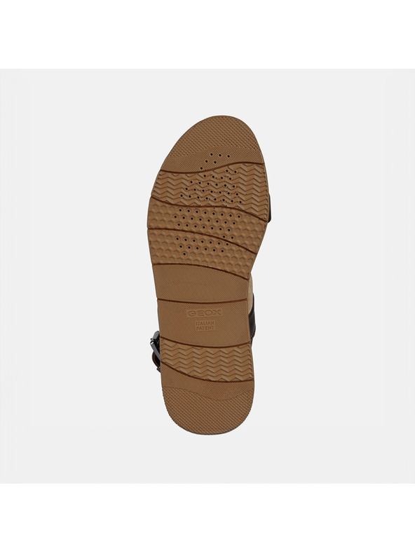 Geox Кафяви дамски сандали с кожени детайли Geox Dandra