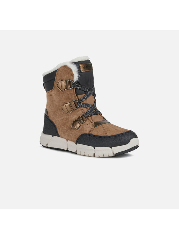 Geox Светлокафяви детски анкъл обувки Geox Flexyper AB