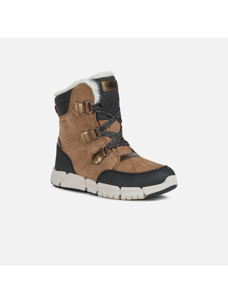 Geox Светлокафяви детски анкъл обувки Geox Flexyper AB