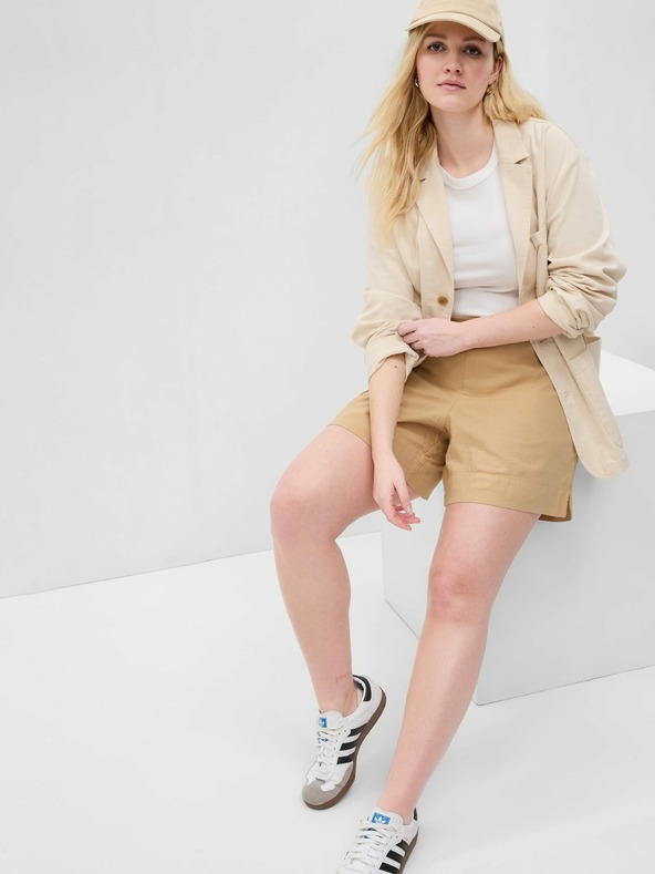 GAP Ленени шорти с еластична талия GAP
