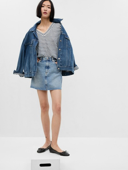 GAP Ленен раиран пуловер GAP