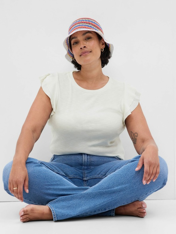 GAP Тениска с волани на ръкавите GAP