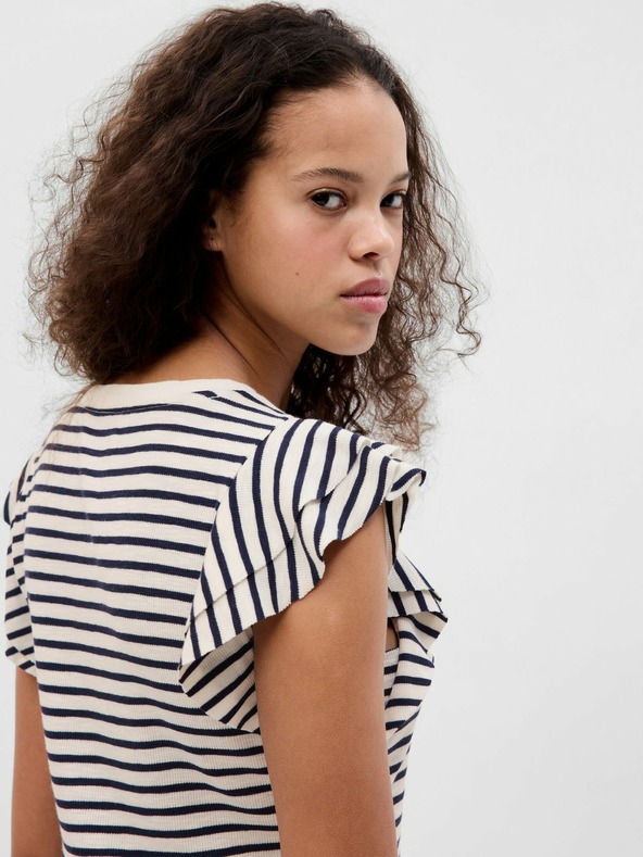 GAP Тениска с волани на ръкавите GAP