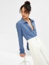 GAP Риза от мек плетен плат GAP
