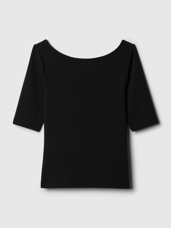 GAP Crop тениска с деколте лодка GAP