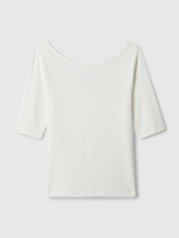 GAP Crop тениска с деколте лодка GAP
