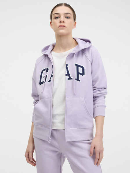 GAP Суитшърт с цип и лого на Gap