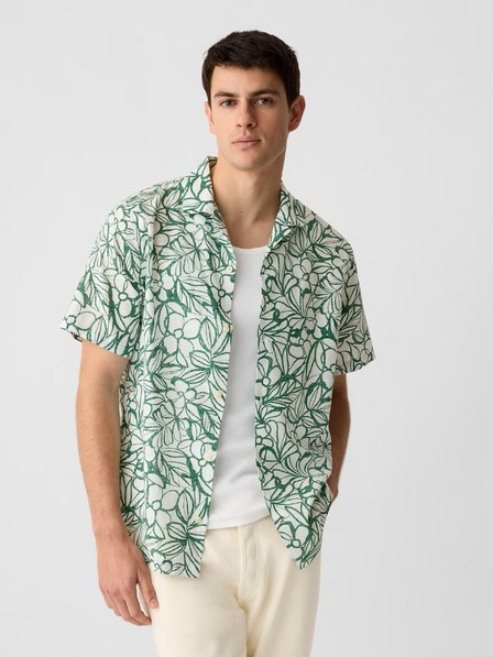 GAP Ленена риза с къс ръкав GAP