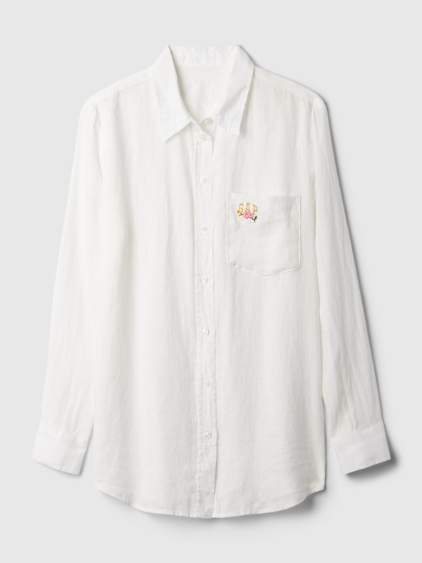 GAP Ленена риза с лого GAP