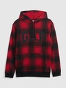 GAP Карирана суитшърт с лого GAP