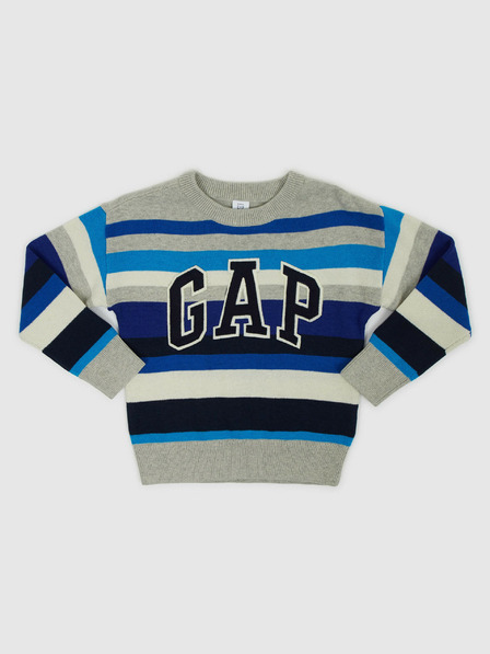 GAP Бебешки раиран суитшърт с лого GAP