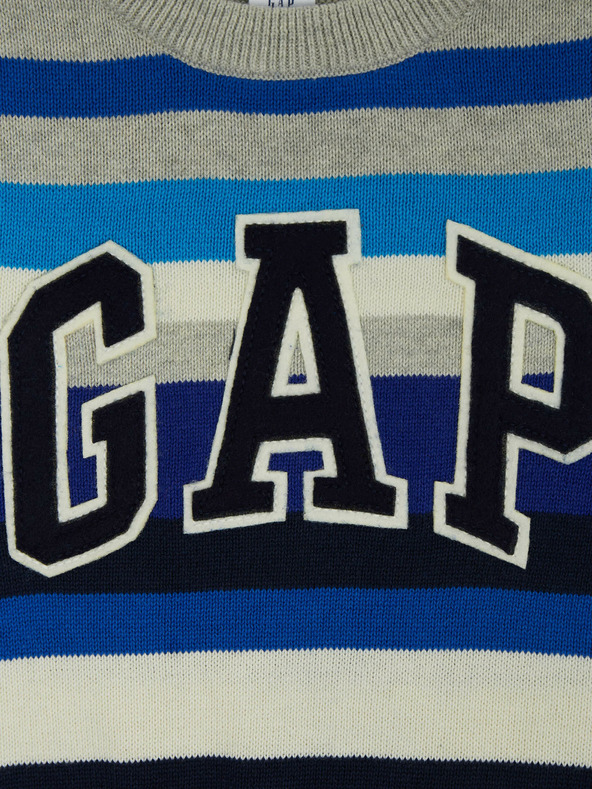 GAP Бебешки раиран суитшърт с лого GAP