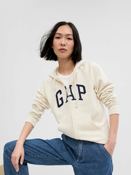 GAP Суитшърт с цип и лого на Gap