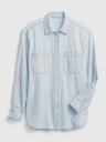 GAP Овърсайз риза Chambray Голяма риза GAP