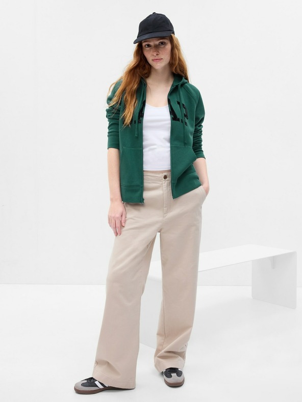 GAP Суитшърт с цип и лого на Gap