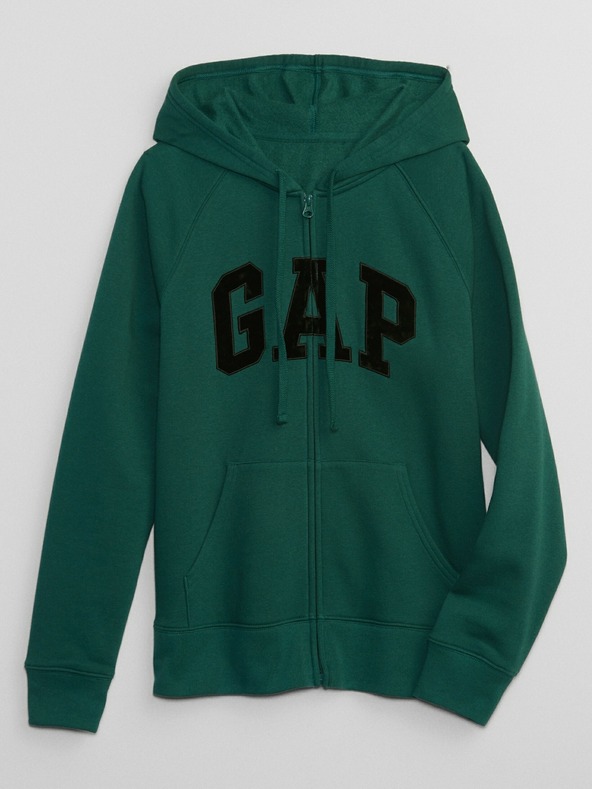 GAP Суитшърт с цип и лого на Gap