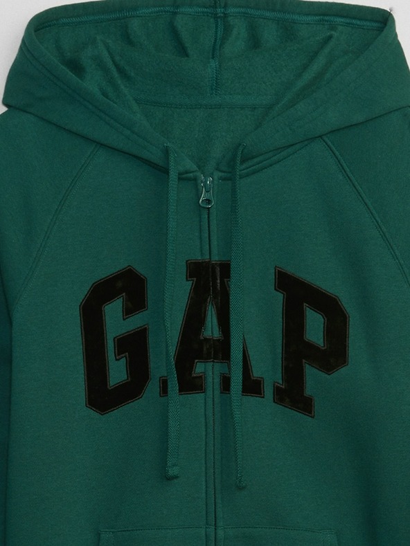 GAP Суитшърт с цип и лого на Gap