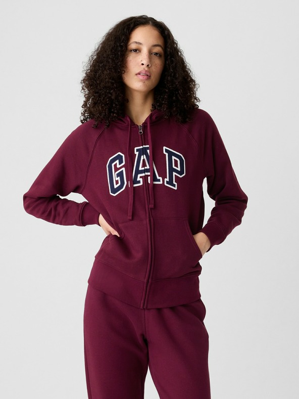 GAP Суитшърт с цип и лого на Gap