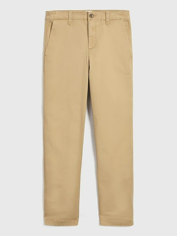 GAP Панталон girlfriend khaki в разтеглив twill GAP