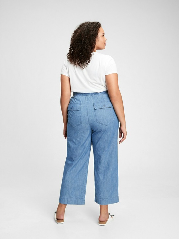 GAP Панталон high rise chambray wide-leg GAP