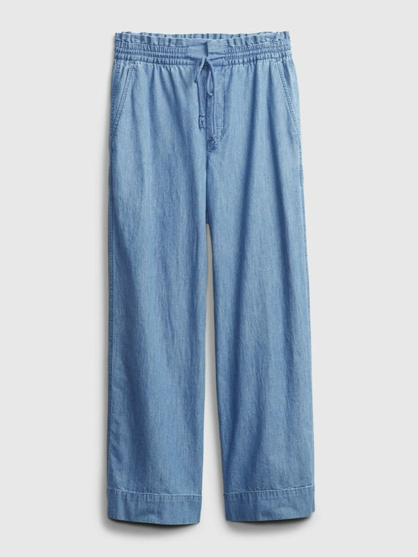 GAP Панталон high rise chambray wide-leg GAP