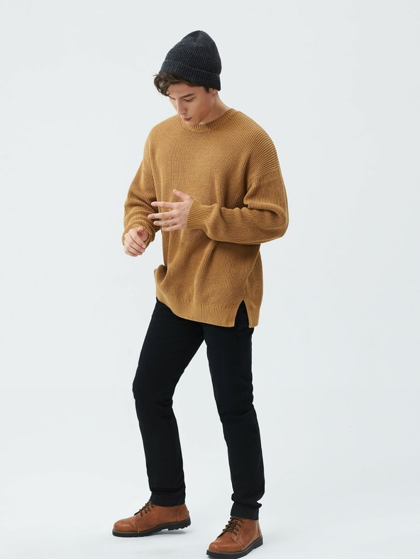 GAP Панталони essential khaki тесен модел GapFlex GAP