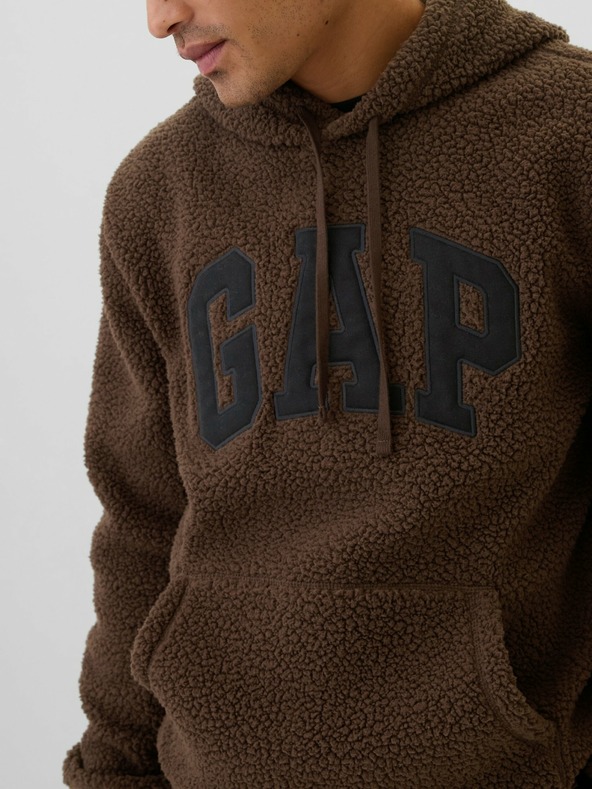 GAP Суитшърт от шерпа с логото на GAP